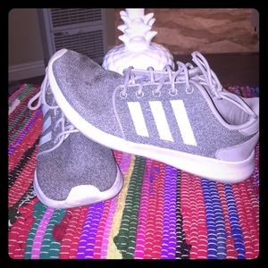 Adidas gray running shoes
